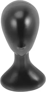OKUMEYR Model Head Props Hair Model Hats Plastic Mannequin Head Fake Hair Display Rack Hat Showing Stand Hat Support Hat Model DIY Headdress Tool Hat Holder Stand Head Model Hat Form Black