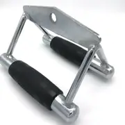 Chin Trianlge V Bar Close Grip Seated Row Handle Bar Cable Gym Fitness Attachment w/ Rubber