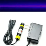 Adjustable focus 405nm 300mW Blue/Biolet Line Laser Diode Module 16*68mm+Adapter