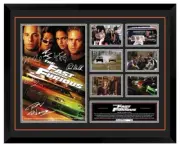 The Fast and the Furious 2001 Paul Walker Vin Diesel signed Framed Memorabilia