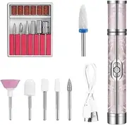 Electric Nail File - 20000Rpm Nail File Machine - Gel Polish Remover, Low Noise Pedicure Tool, Hand Fingernail Tools for Gel Nails Polish & Grind