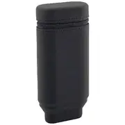 Smart Fit Single Zip Stand Up Oval Silicon Pencil Case Black