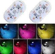 2 PCS Car Interior Light,Car Led Lights Interior,7 Color Car Interior Light,Car Touch Light,Car Interior Reading Light,Interior Lights,Car USB Light,Car Interior Roof Light for Car