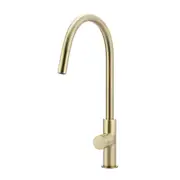 MEIR Piccola Round Pull Out Kitchen Mixer Tap - Dual Flow - Pinless Handle - PVD Tiger Bronze