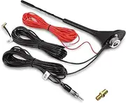Antenna Car - Car Radio Vehicle Splitter Amplified, Dolphin Automotive | Roof Antenna with SMB/SMA Plug Din Adaptor, Active b Antenna Digital Radio Fm/am Estate for Car Hidden Antenna