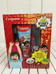 Colgate Pocket Watch Ryans World Toothbrush Toothpaste Set + Mystery Cap NEW