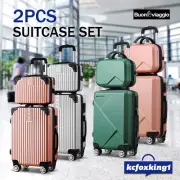 2PCS Luggage Suitcase Trolley Set Travel Hard Shell Carry On Storage Bag Case