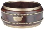 Bowl TRADITIONAL Lodge Round Beaded Resin Hand-Painted Hand-Cast Painted