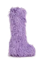 [Club Exx] Liquid Rhythm Faux Fur Boots - Purple
