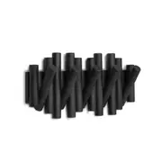 Umbra Picket Wall Hook 5 Flip Down Decorative Hooks Rail Coat Rack Hanger Black