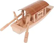 CIMAXIC Wooden Mini Boat Model Kit Remote Control Boat Handmade Craft Decorative Ornament Small Chic Design