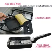 Omelette Pan Japanese Tamagoyaki Egg Roll Style Non-Stick Induction Gas 18x15cm