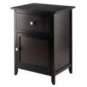 Espresso Wooden Nightstand Bedside Table Drawer End Side Storage Shelf Bedroom