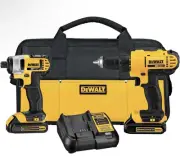 Dewalt 20v Max Power Tool Combo - Impact Driver, Cordless Drill, & More- New