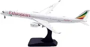Pre-Built Model Aircraft 18CM 1/400 Scale Finished Aircraft Die-cast Model for Ethiopian A350-1000 ET-BAW Landing Gear Removable Airplane Miniature Airplane Model
