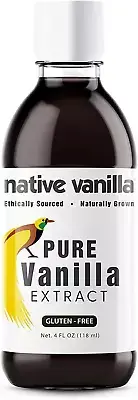 Native Vanilla Pure Vanilla Extract – 118Ml (4 Oz) - Made from Premium Vanill...