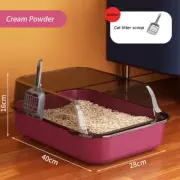 Cat Litter Box Thickening Kitty Sandbox Semi-Enclosed High Side Splashproof Pet