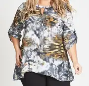 SIZE 22 ANIMAL PRINT AUTOGRAPH TOP ~ PLUS SIZE ~ BNWT ~ RRP $69.95