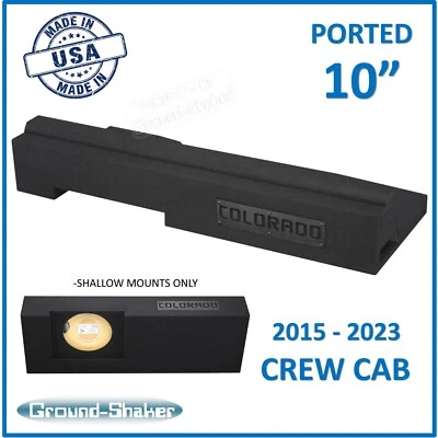 Chevy Colorado Crew Cab 2022 10" Single Ported Sub Box Subwoofer Enclosure