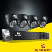 CCTV Security Camera System 2TB 4CH DVR 1080P 4 Camera Set High Resolution