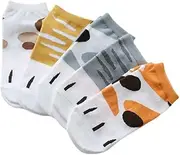 [CYZSLico] 5 Pairs Women Cotton Lightweight Low Cut Casual Ankle Quarter Socks Liner Socks
