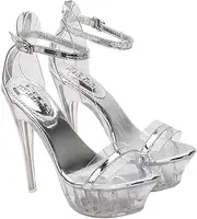 [WRITWAA] High-Heeled Sandals Women Shoes Heeled Sandals for Women Wide Width Platform Sandals Wide Fit Shoes Platform Sneakers Black Chunky Platform Heels Transparent Upper: PVC
