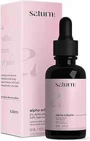 Saturn by GHC 2% Alpha Arbutin Face Serum Powered With Kojic Acid, Hyaluronic Acid & Aloe Vera For Pigmentation, Dark Spots & Tan | Chemical Free 30 Ml
