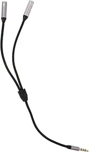 Yardwe Dual Headphone Adapter 5mm Male to Dual Female Audio Jack Adapter Cable Mic Cable Versatile for Phone Computer