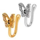 Adjustable Sparkling Nose Cuff Non Piercing Nostril Jewelry for Women Girls