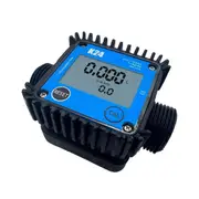 LCD Fuel Flow Meter K24 for Turbine Digital Die-Sel Fuel Flowmeter Favorable Liquid Water Flow Meas Black Blue