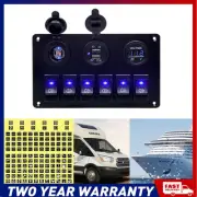 6 Gang Switch Panel Relay Circuit Control Box For Car Boat Marine 12V LED Light (for: Mini)