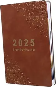 KOMBIUDA Daily Planner 2025 Academic Schedule Book Portable Work Planner Stylish Academic Diary Full Year Planning