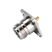 N Type Female Chassis 4 Hole panel Mount Jack & Solder cup RF Adapter Connector