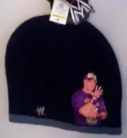 WORLD WRESTLING ENTERTAINMENT OSFM SIZE WITH MONOGRAM ON IT BLACK A-22