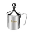 Milk Frother Pitcher Manual Hand Pump Foam Maker Coffee Latte Cappuccino Foamer