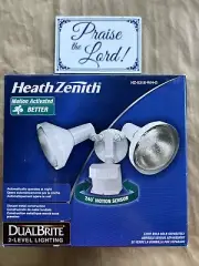 1- Heath Zenith HZ-5318-WH Dual Brite Motion Activated Lighting 240º Flood