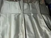 P KAUFMANN CUSTOM SAGE GREEN PINCH PLEATED DRAPES~GORGEOUS TEXTURED FABRIC~84”L