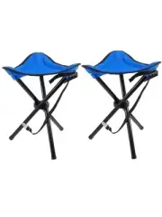 2 Pack Portable Folding Camping Stool,Tripod Seat (1489)