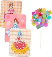 Kisangel 1 Set Puncture Painting Material for DIY Stitchwork Art Craft Kit Easy to Operate Drawing Tool for Creative Imagination and Hands Fun
