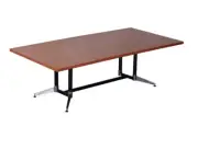 Rapidline Boardroom Meeting Table Dual Post 1800mm x 1200mm Typhoon Cherry TTR18