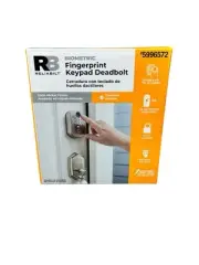 Reliabilt Fingerprint Deadbolt Door Lock BackLit Keypad Satin Nickel 2 Keys New