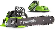 [Greenworks] 40V Cordless and Brushless Chainsaw, 40cm (16") 4Ah Kit