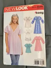 New Look Sewing Pattern 6698 Peasant Shirt /Blouse/Dress Size A 6-16 Uncut