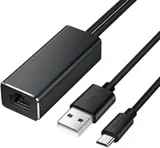 ELASO RJ45 Ethernet Adapter Compatible with Fire TV Stick (2nd GEN), All-New Fire TV (2017), Chromecast Ultra / 2/1 / Audio, Google Home Mini
