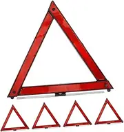GLEAVI 5pcs Foldable Triangles For Vehicles Reflective Warning Triangle Kit Roadside Safety Triangle For Car Dot Approved