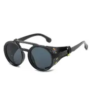 New Steampunk Sunglasses Brand Design Round Sunglass Men Women Vintage Punk Sun glasses UV400 Shades Eyewear Oculos de sol Type 1
