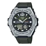 Casio MWQ100-3AV, World Time Combo Watch, 3 Alarms, Black Strap, 10 Year Battery