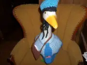 Mailman Geese Outfit Crochet Geese Clothes Outdoor Statue Dress
