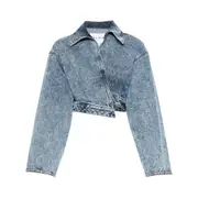 [Alaïa] Alaïa Spiral Denim Jacket 38 FR BLUE