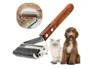 Undercoat Rake for Dogs Cats, 2 in 1 Dematting Comb | Deshedding Brush Grooming